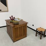 Oak and veneer counter or desk