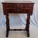 Walnut work table circa 1840.