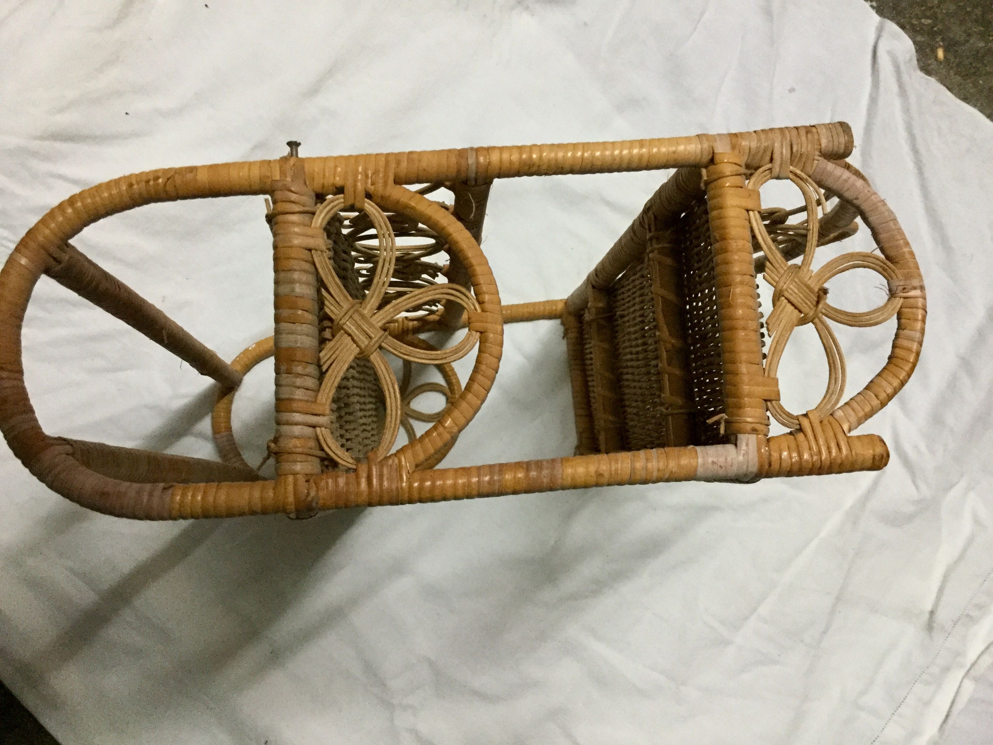 Vintage shelf in rattan