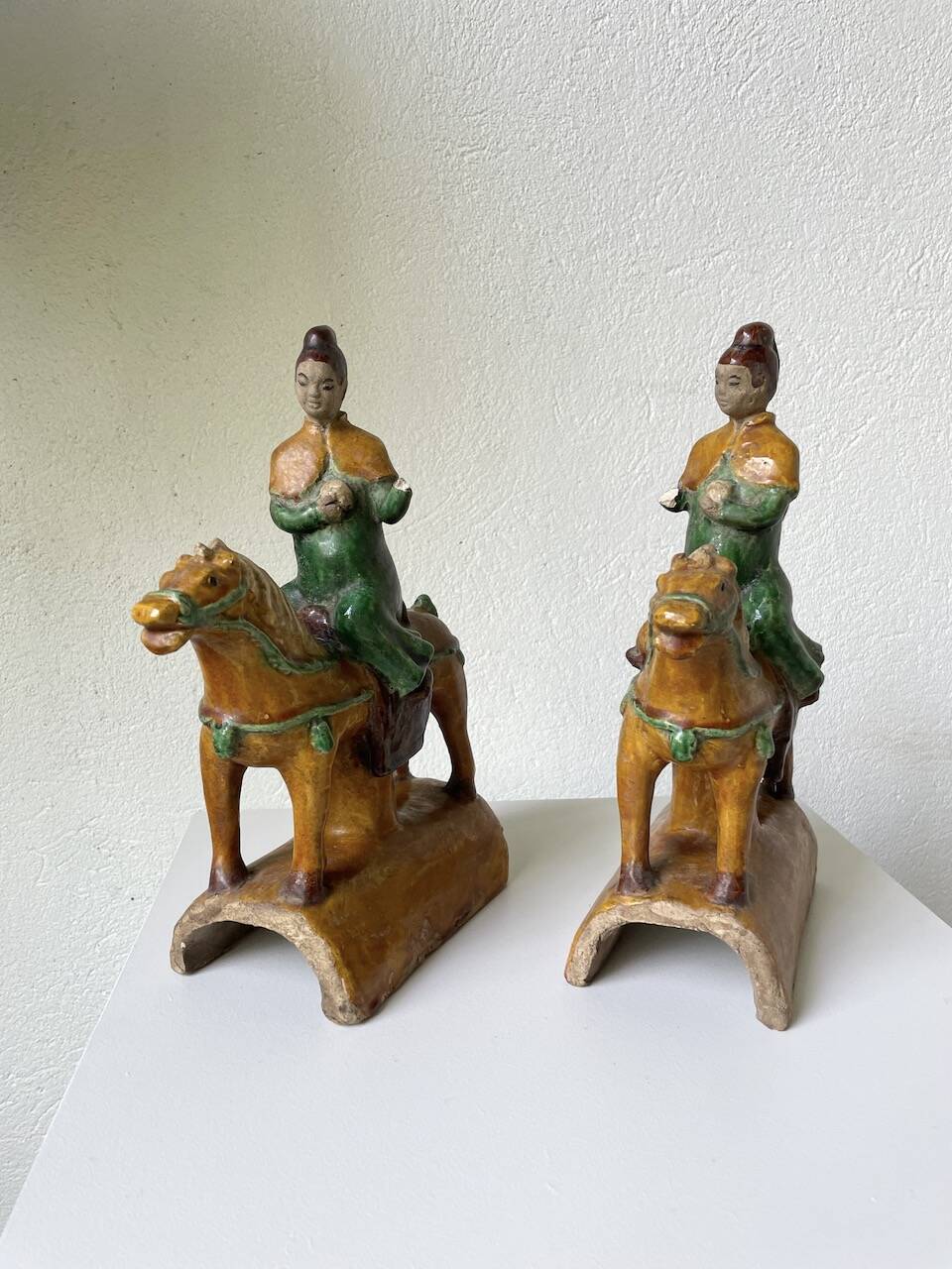 Ming period terracotta equestrian ridge tile