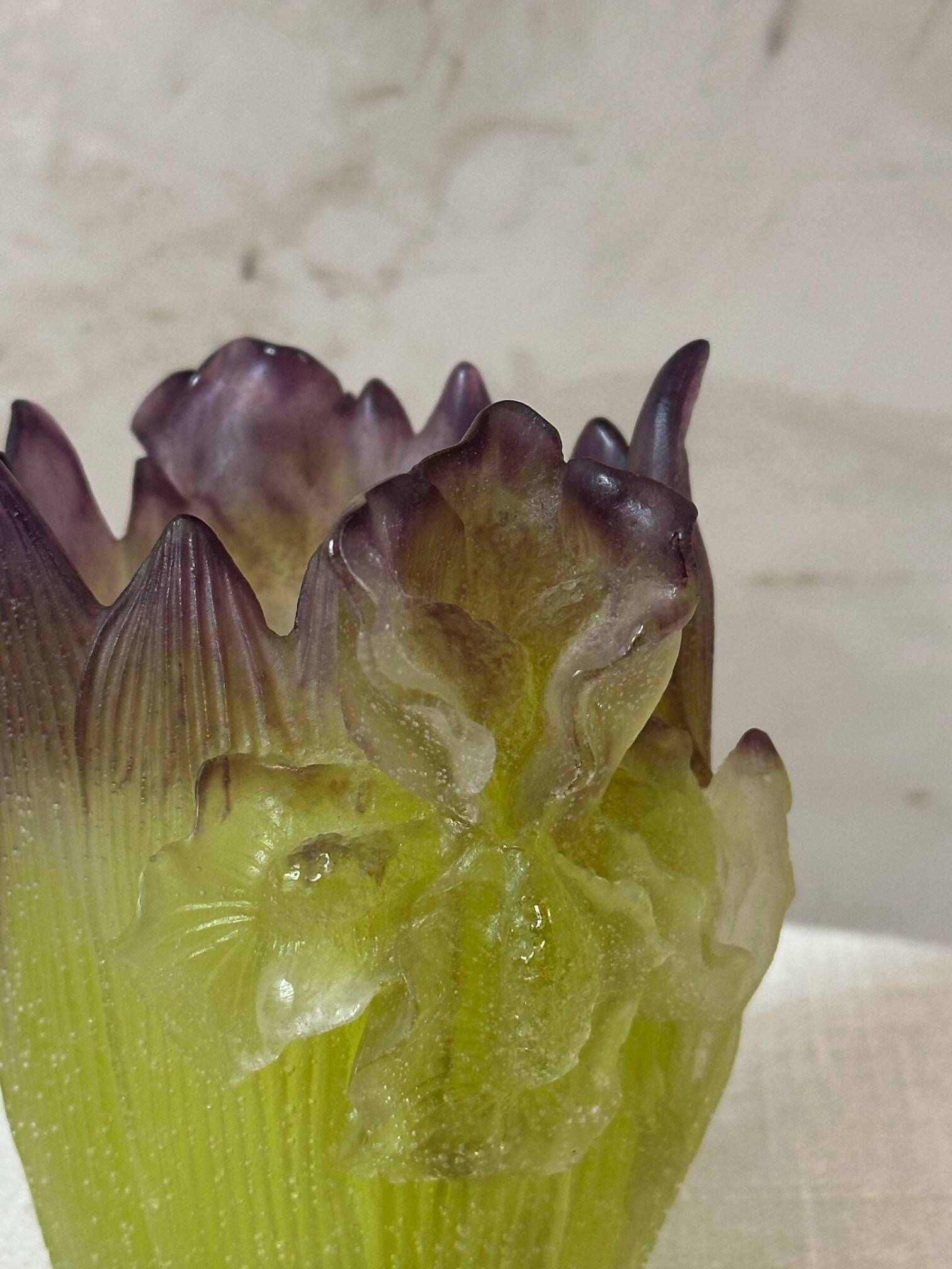 Daum glass paste vase