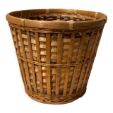 Basket high cache vintage rattan pot