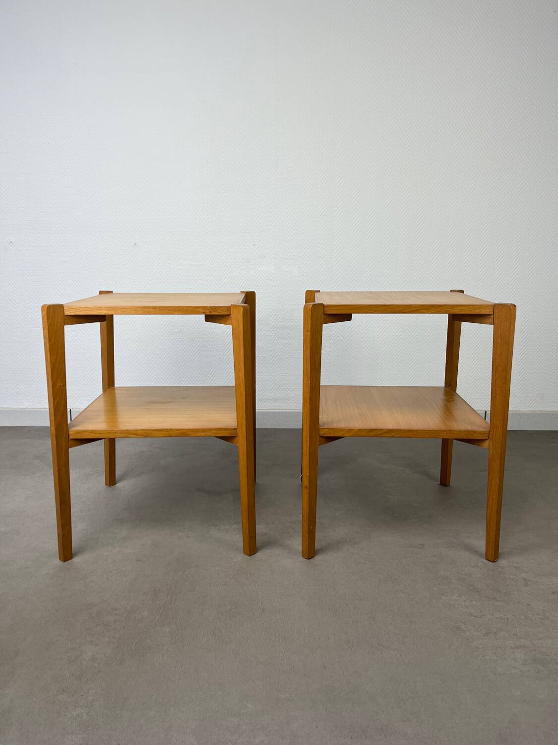 Pair of 1950s modernist side tables.