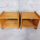Pair of vintage pine bedside tables 70s 80s