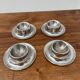 Lot 4 coquetiers inox