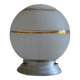 Art deco frosted glass ball table lamp