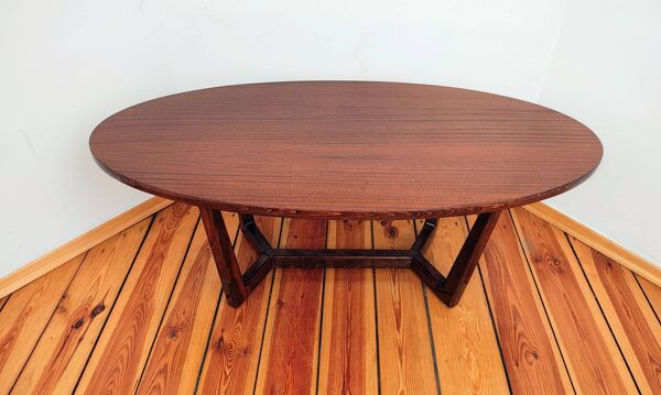 Table basse/banc vintage, années 1960, Tchécoslovaquie – Acajou