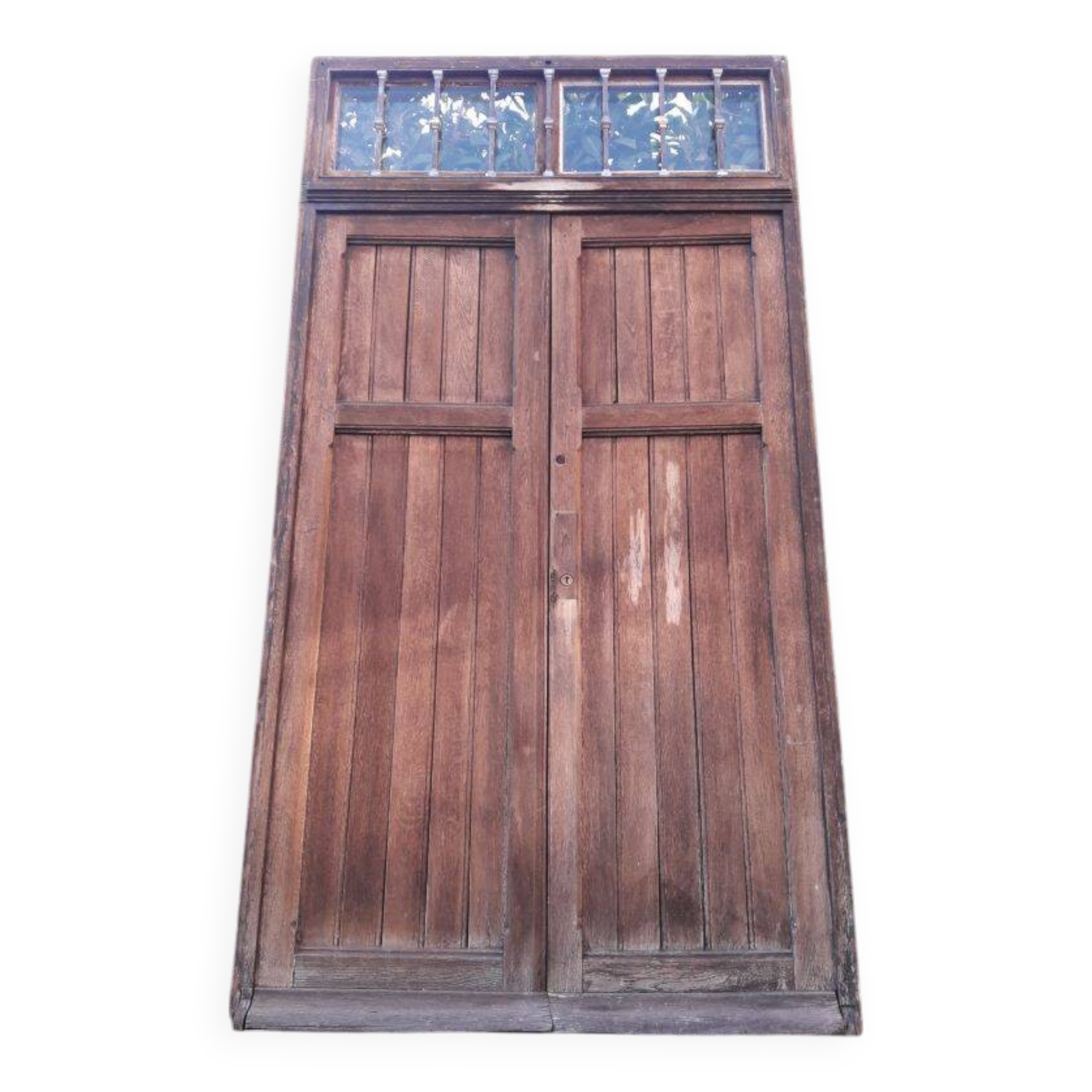 Double entrance door 227x142.2cm oak multi-point lock and frame