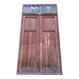 Double entrance door 227x142.2cm oak multi-point lock and its frame
