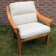 Vintage Teak and Wool Lounge Chair from Poul Jeppesen