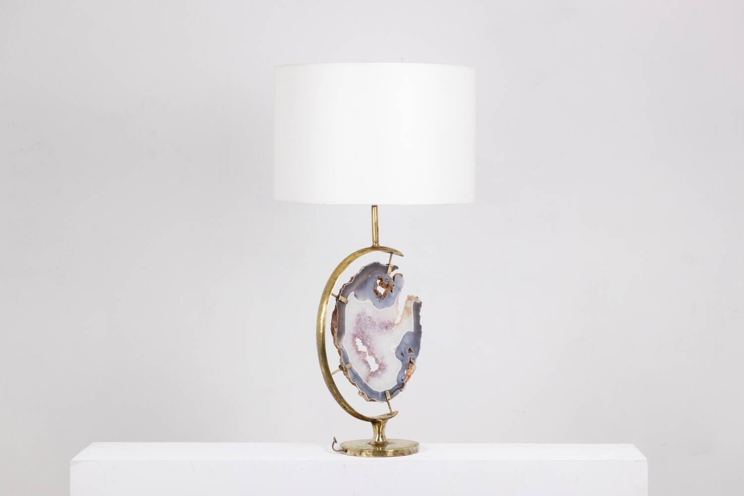 Bronze and amethyst lamp. 1970s.