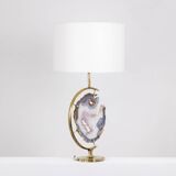 Bronze and amethyst lamp. 1970s.