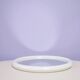 Vintage white round mirror Tiger