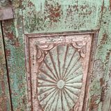 Green patinated glass cabinet