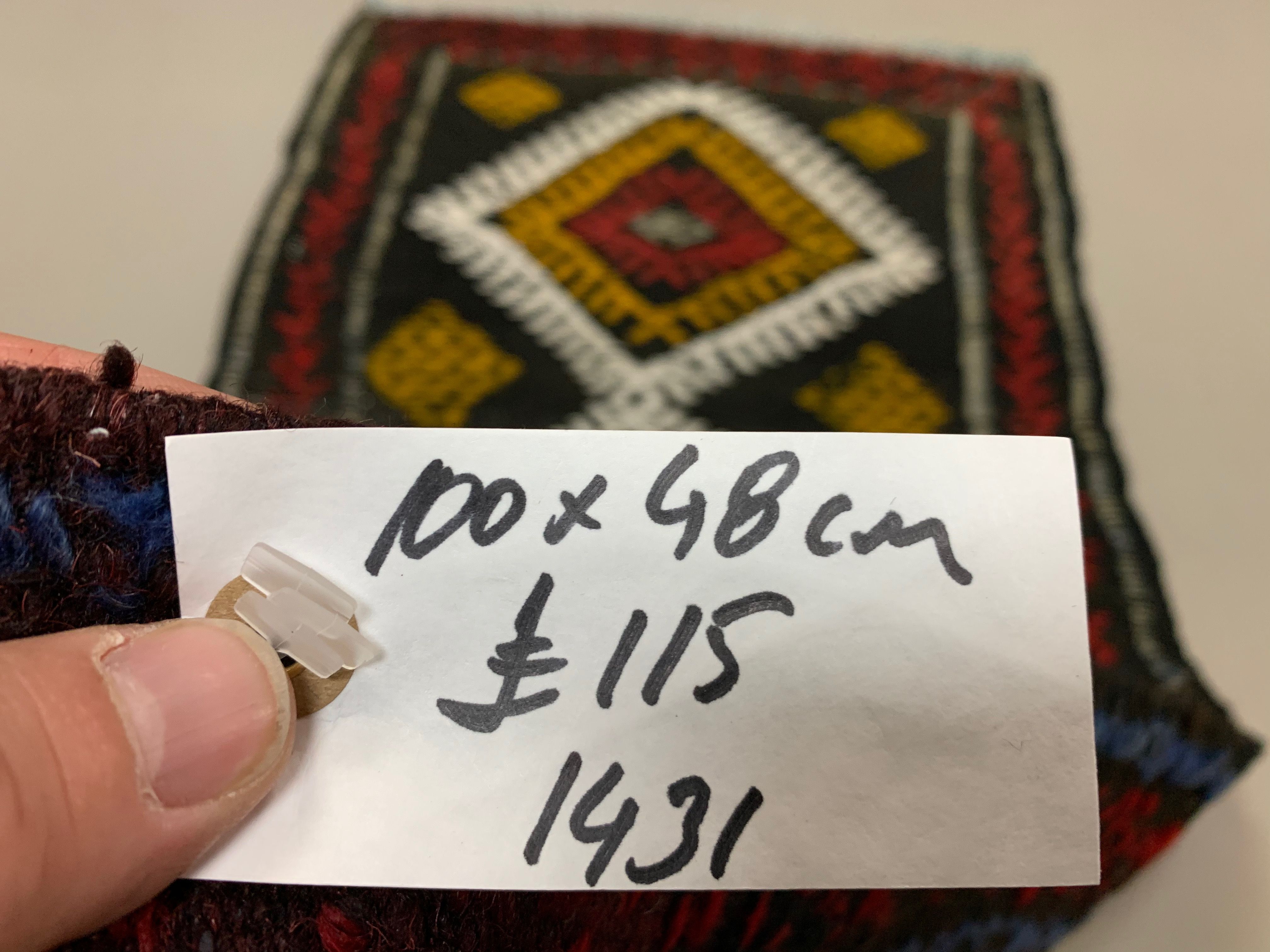 Turkish kilim runner 100x48 cm