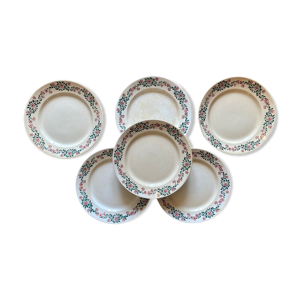 Lot de 6 assiettes plates anciennes