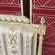 Louis XVI style bench carved with original fabrics and silks