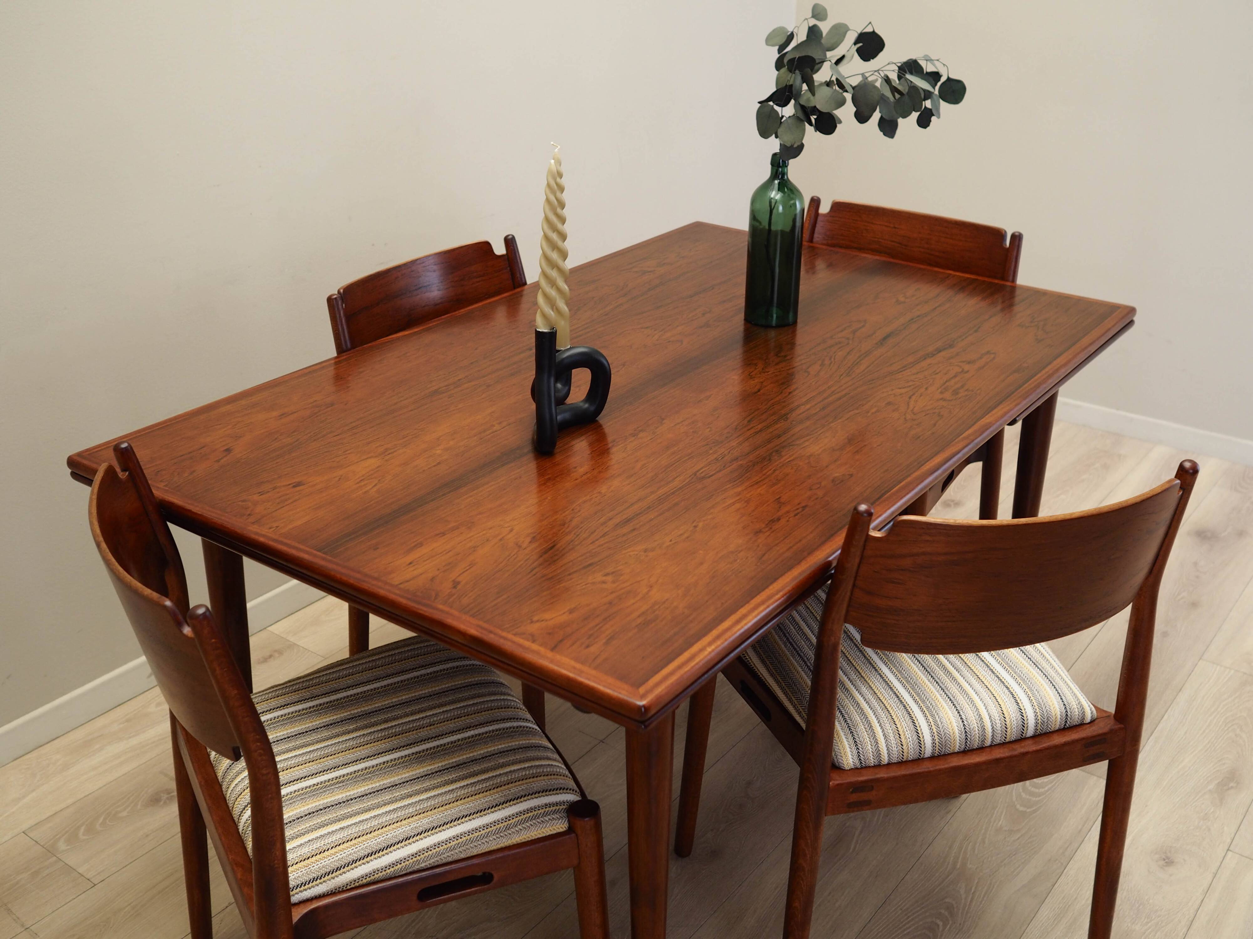 Rosewood table, Danish design, 1970s, manufacturer: Omann Jun, designer: Gu