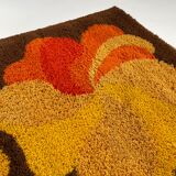 Multi-color vintage 1970s modernist high pile panton style rug, germany, 1970s