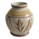 Vase à bulbe en art populaire suédois avec motif floral par Maggie Wibom pour Bo Fajans, 1930