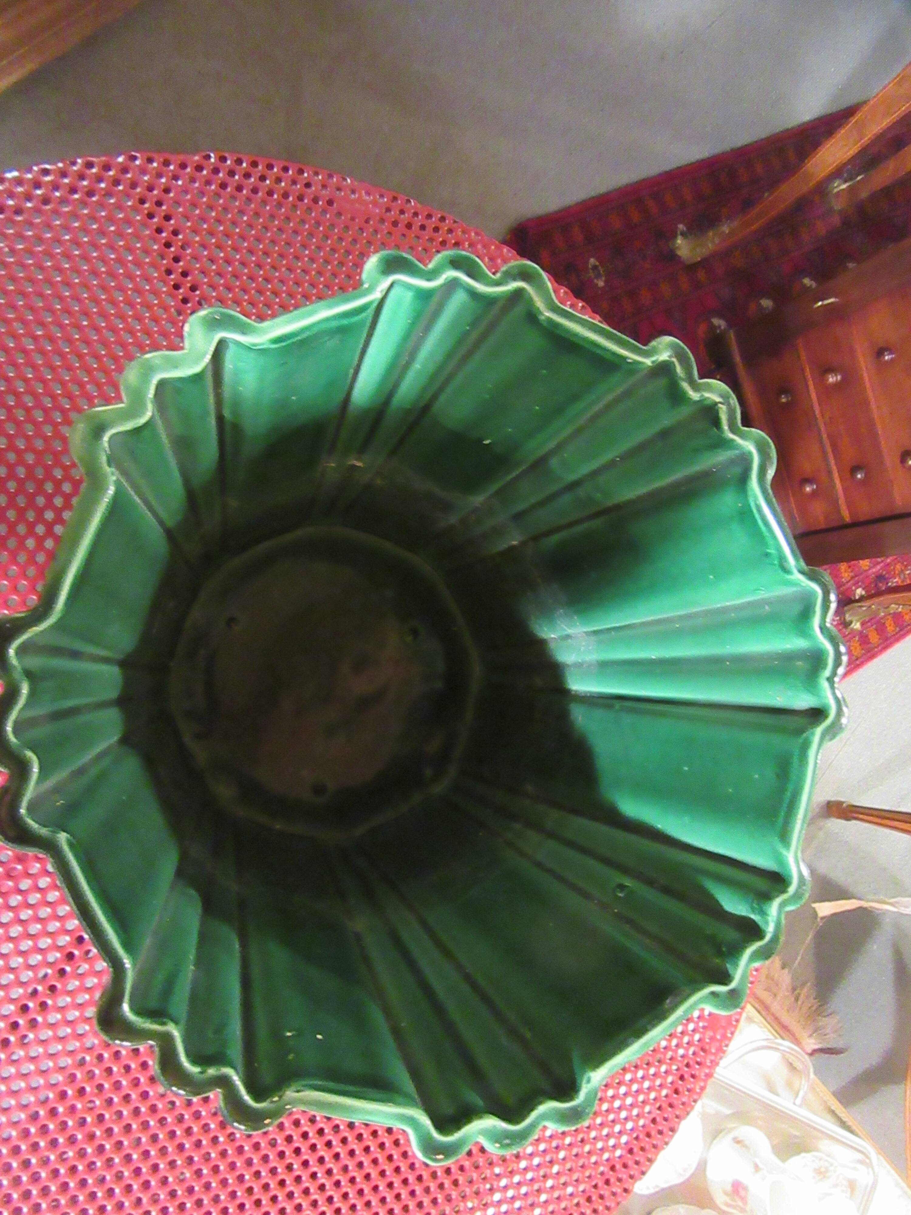 Cache-pot vert vintage