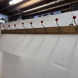 1960s school coat rack with 10 hooks