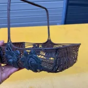 Metal basket in Art Deco style