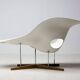 Early 2001 Vitra Eames La Chaise – Labeled, Sculptural Bone-White Patina