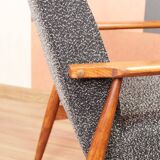 Black and white Scandinavian design armchair Granola by H. Lis