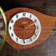 Formica vintage asymmetrical silent wall clock "bayard mahogany"