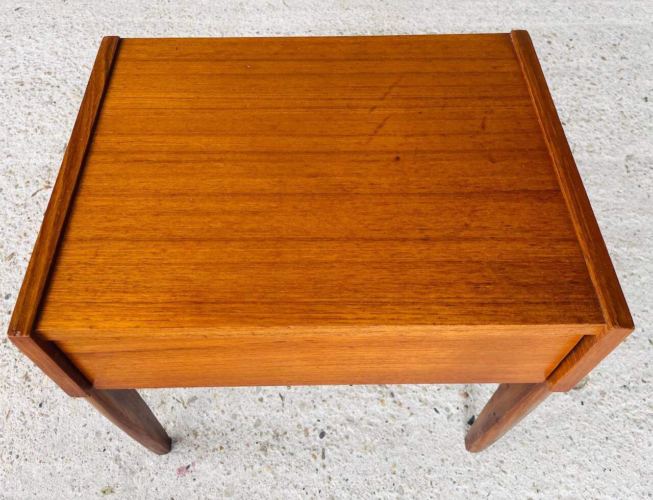 Vintage Scandinavian teak bedside table circa 1960's