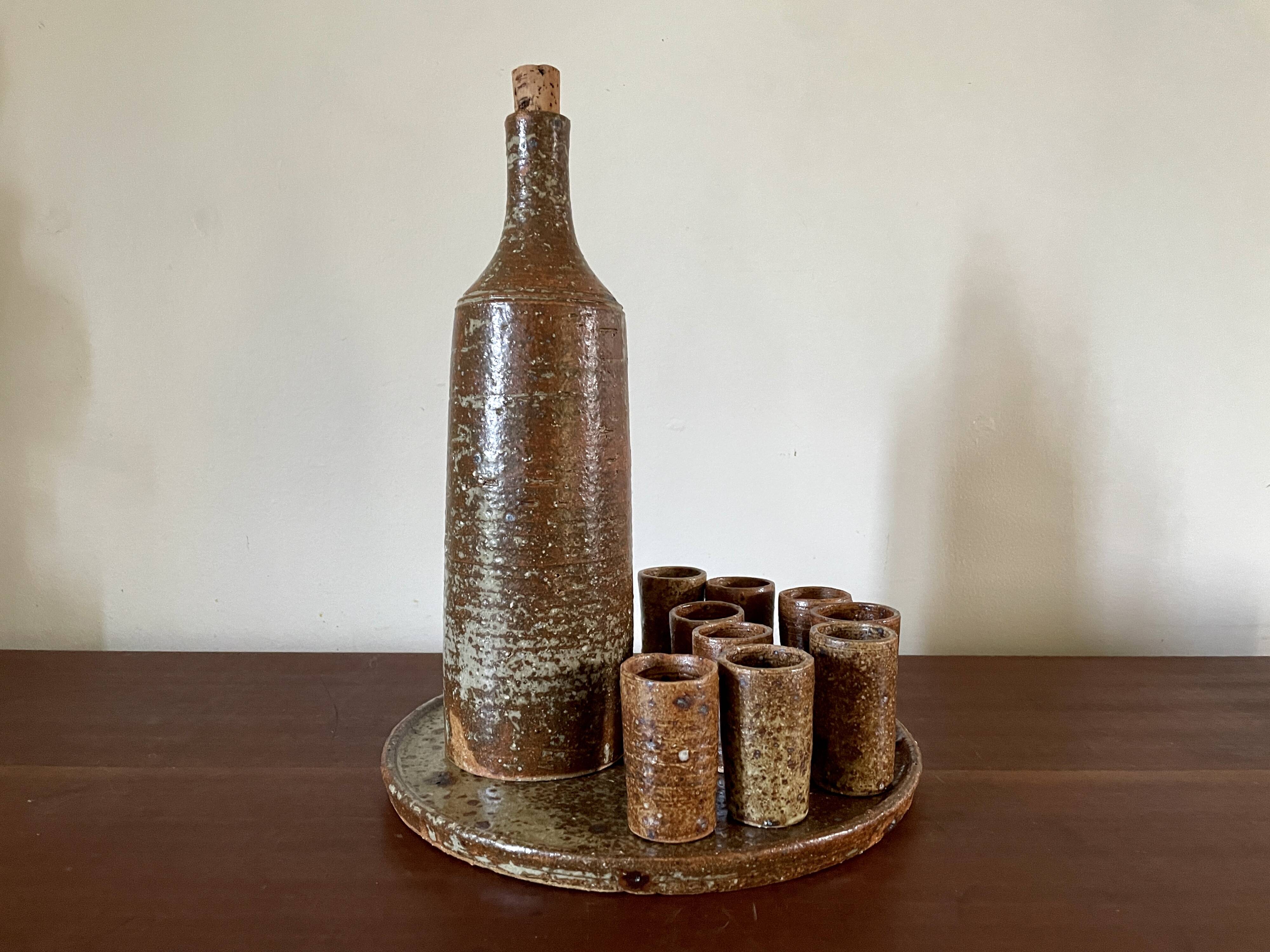 Liqueur service in stoneware 1950