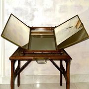 Triptych Mirror Barber Asia Bamboo 1865