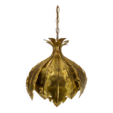Brutalist brass pendant lamp Svend Aage Holm Sørensen 1960