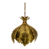 Brutalist brass pendant lamp Svend Aage Holm Sørensen 1960
