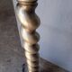 Lampadaire bois sculpté argenté epoque 1940