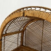 wicker bookshelf