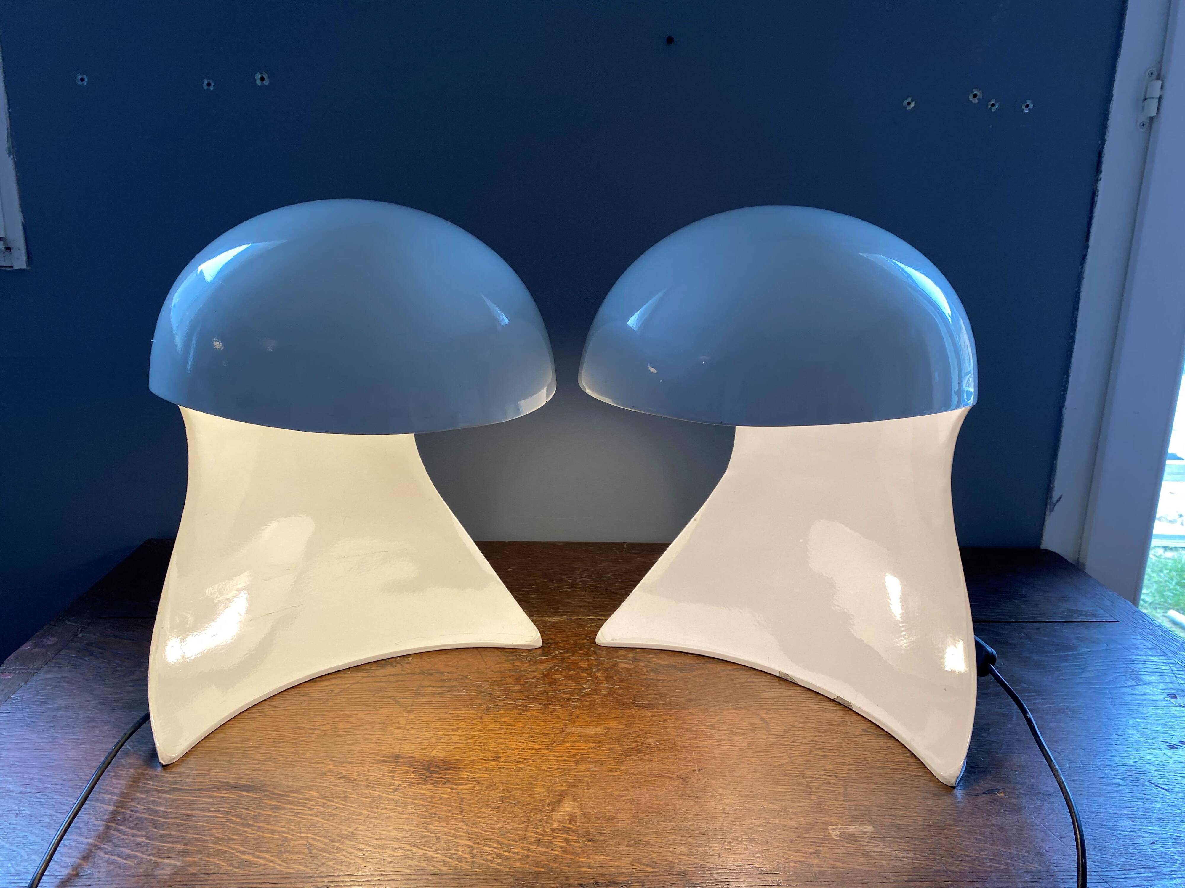Pair of Dania lamps by Dario Tognon for Artemide vintage 1969