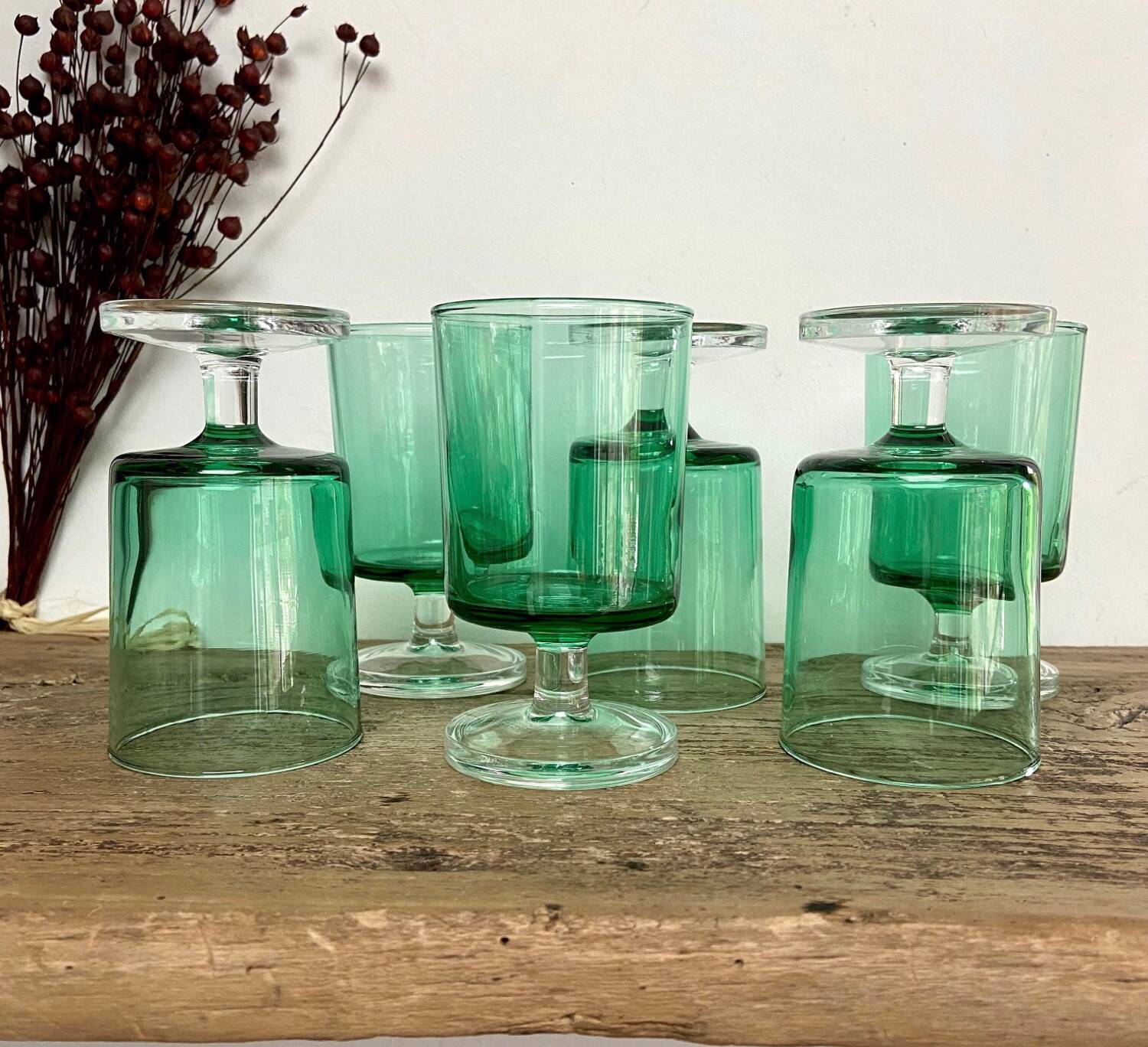 6 verres LUMINARC France vintage