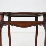 Elegant antique French card table in wood with 2 drawers, ca. 1900