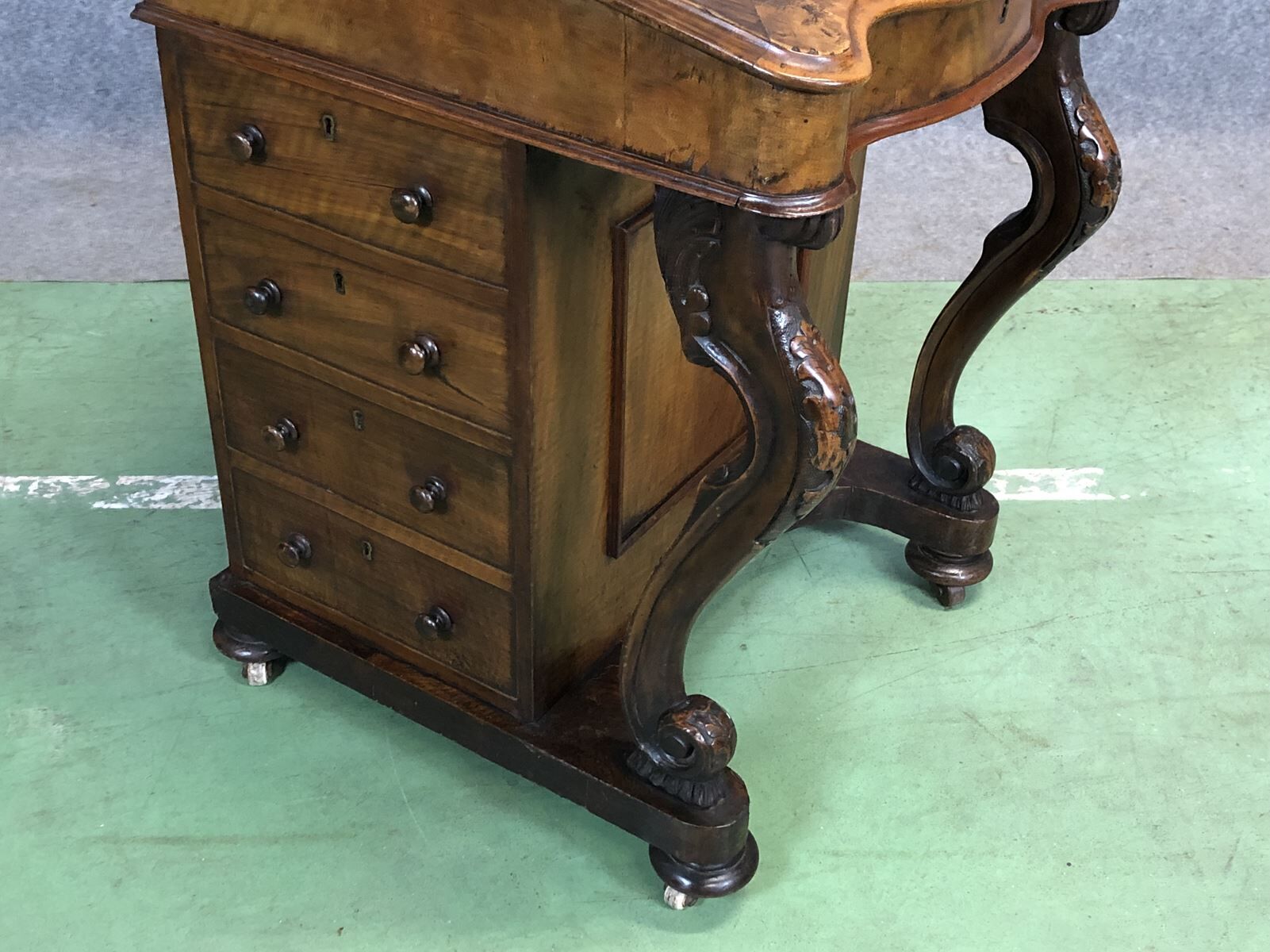 Bureau Davenport Victorien XIXème en noyer
