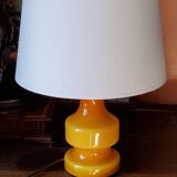 Designer orange glass lamp from the 70s