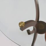 Table d'appoint Hollywood Regency par Belgo Chrom, Belgique vers 1980