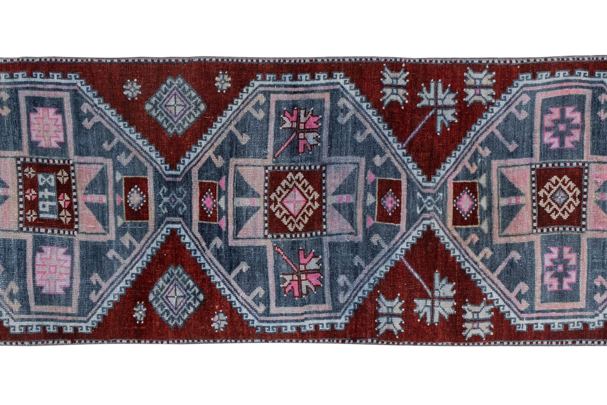 Vintage turkish oushak rug runner 71 x 247 cm