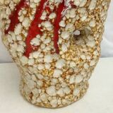 Vase in ceramic foam fat lava vallauris 60's