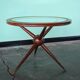 Set de Tables Basses Rondes Sputnik en Bois et Verre, Set de 2