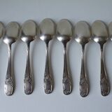 Set of 8 silver-plated mocha spoons, 'REX' goldsmith's work