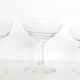 Ensemble de 6 coupes à champagne dépareillées, en verre ciselé