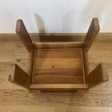 Solid oak bedside table, Maison Regain 1960