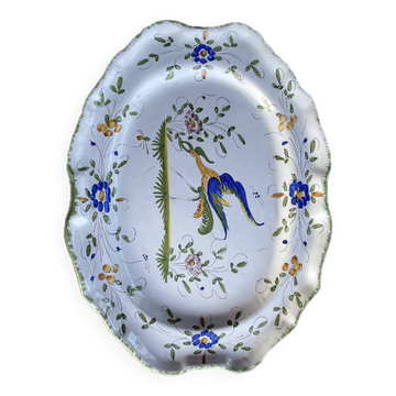 Large decorative earthenware dish